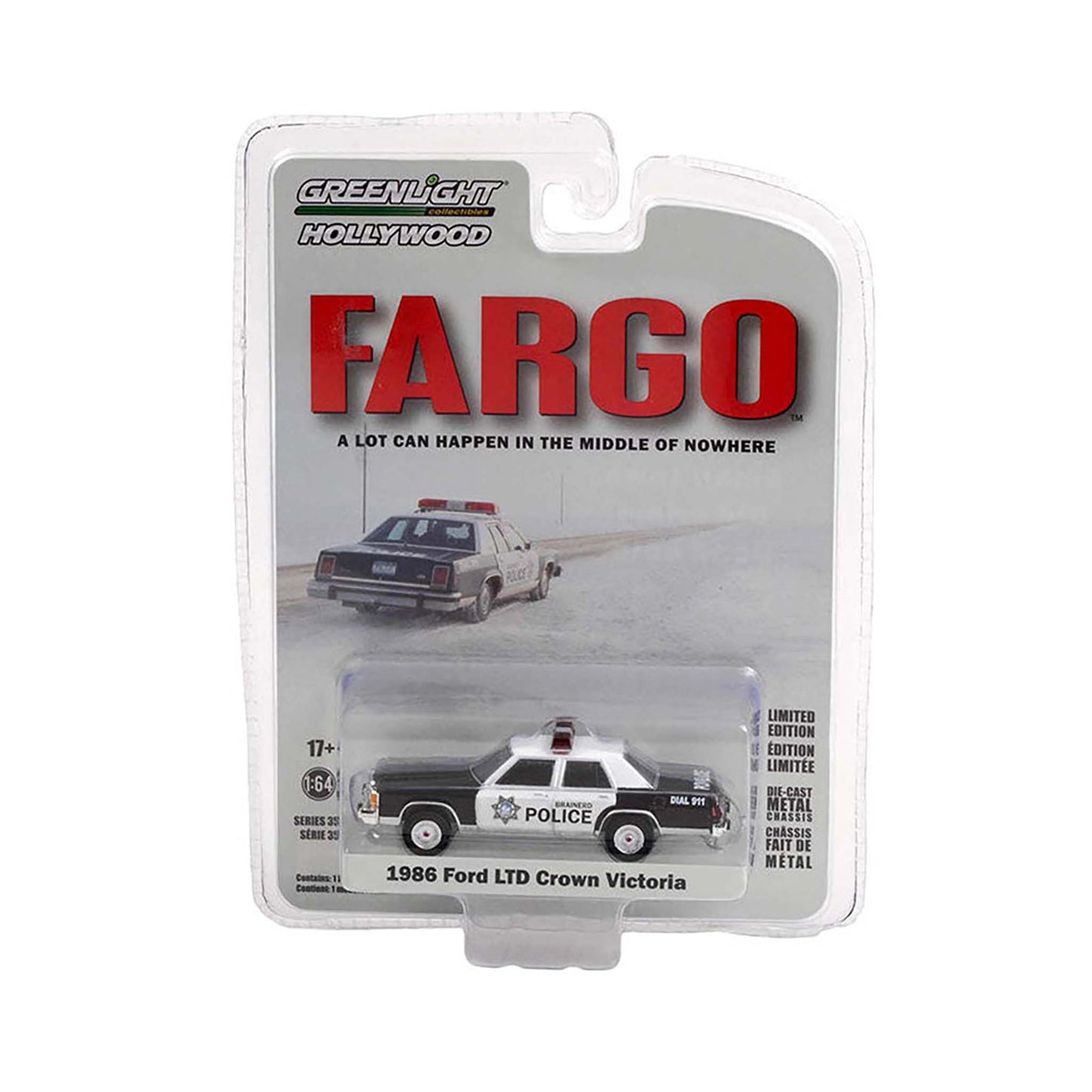 Black 1986 Ford Crown Victoria diecast model product image