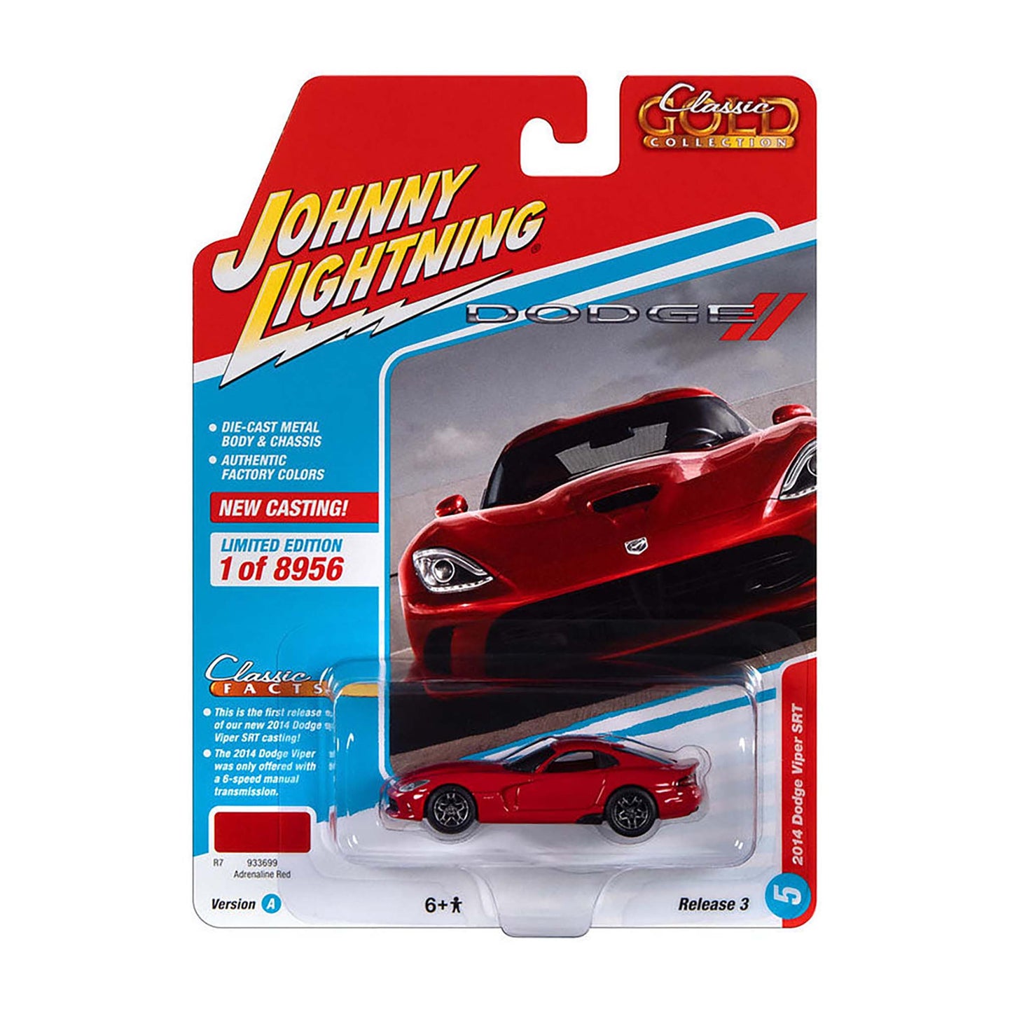 Red 2014 Dodge Viper SRT diecast model product image