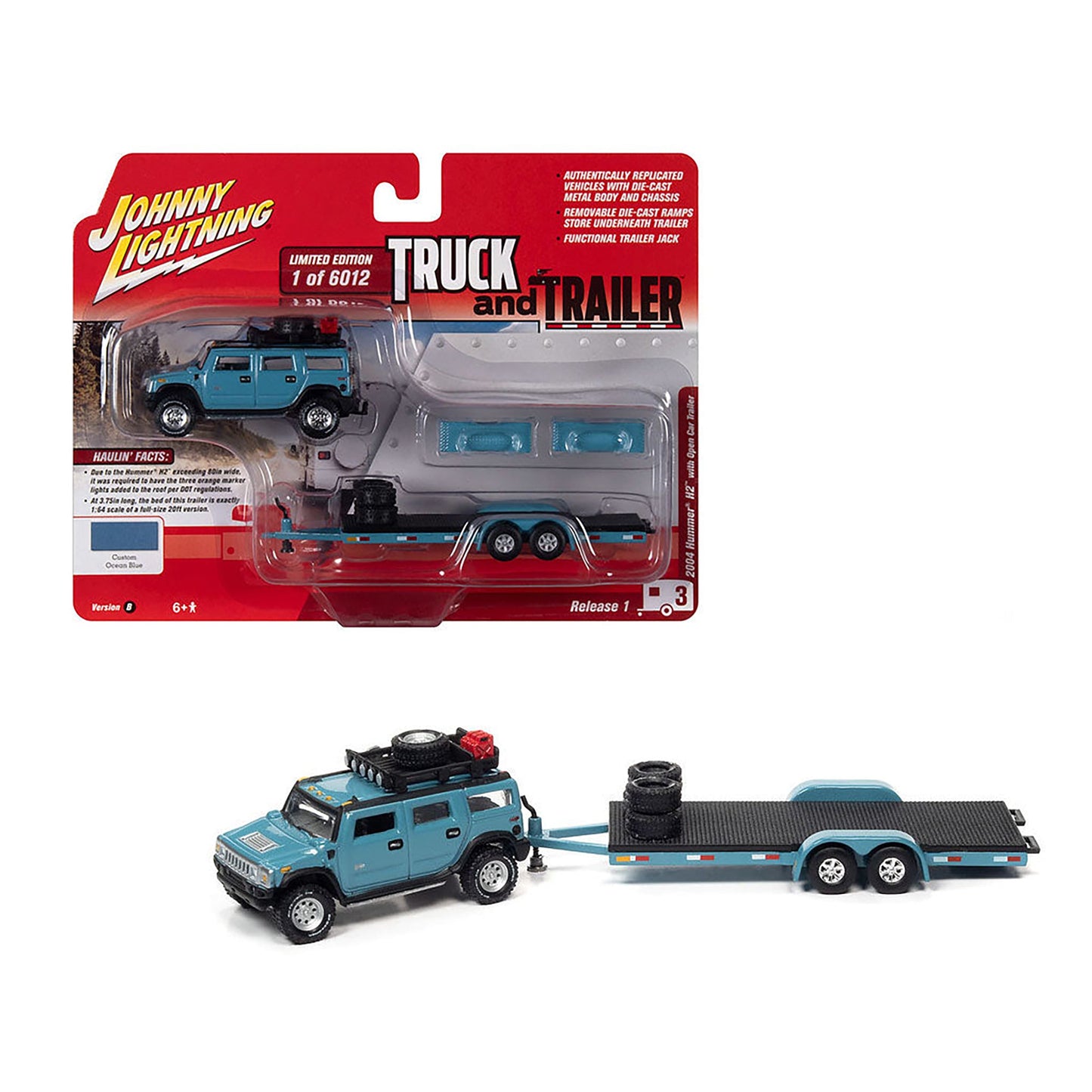 Blue Hummer H2 diecast model product image