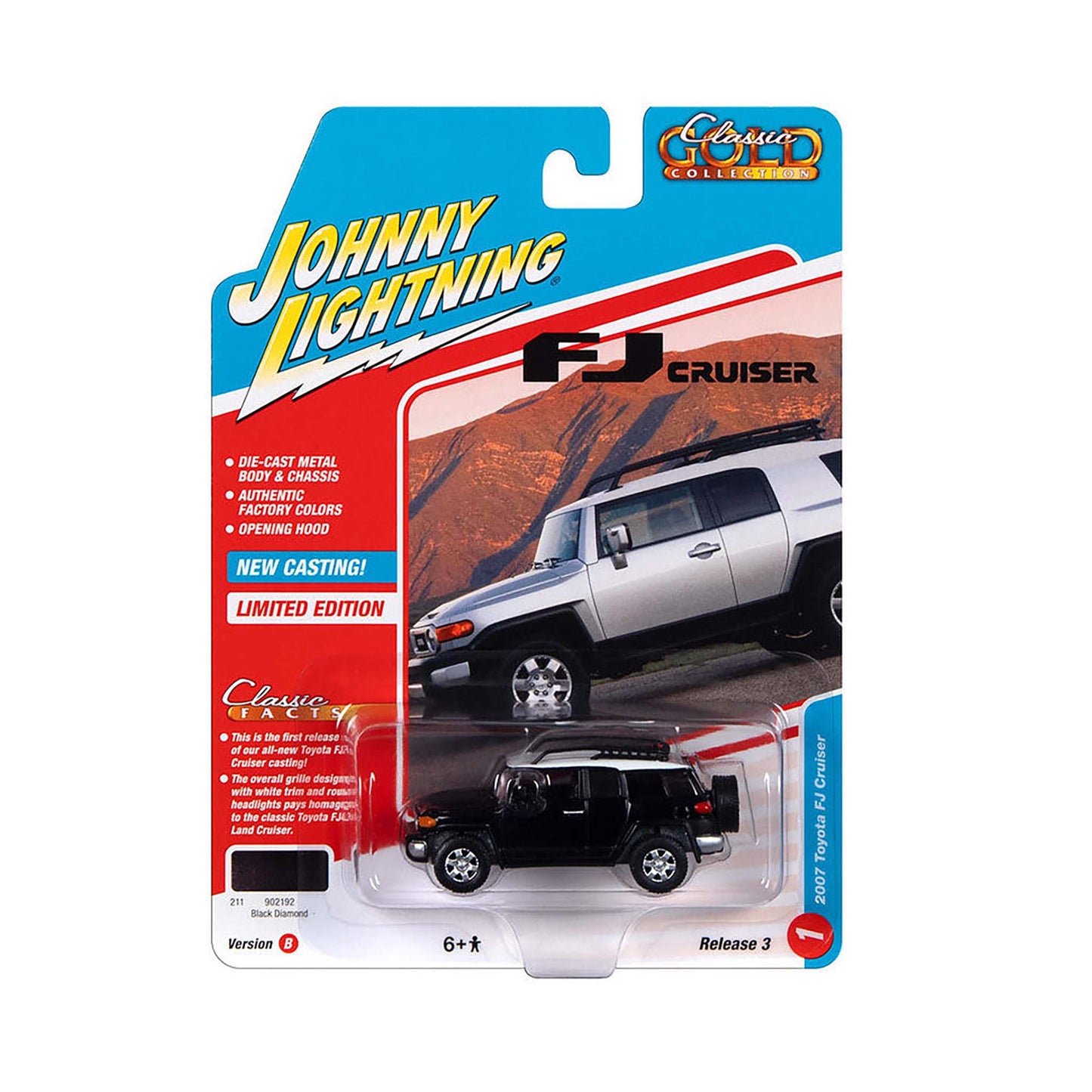 Black 2007 Toyota FJ Cruiser diecast model product image