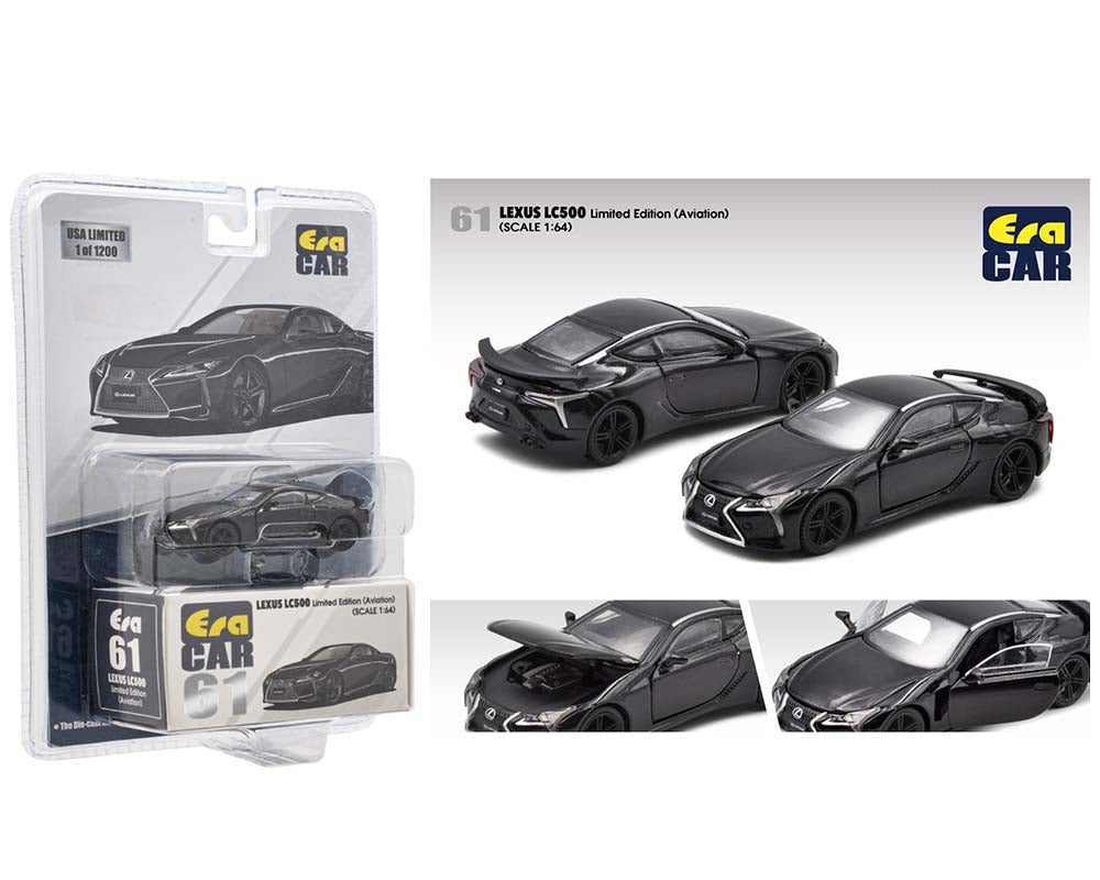 Black Lexus LC500 diecast model product image