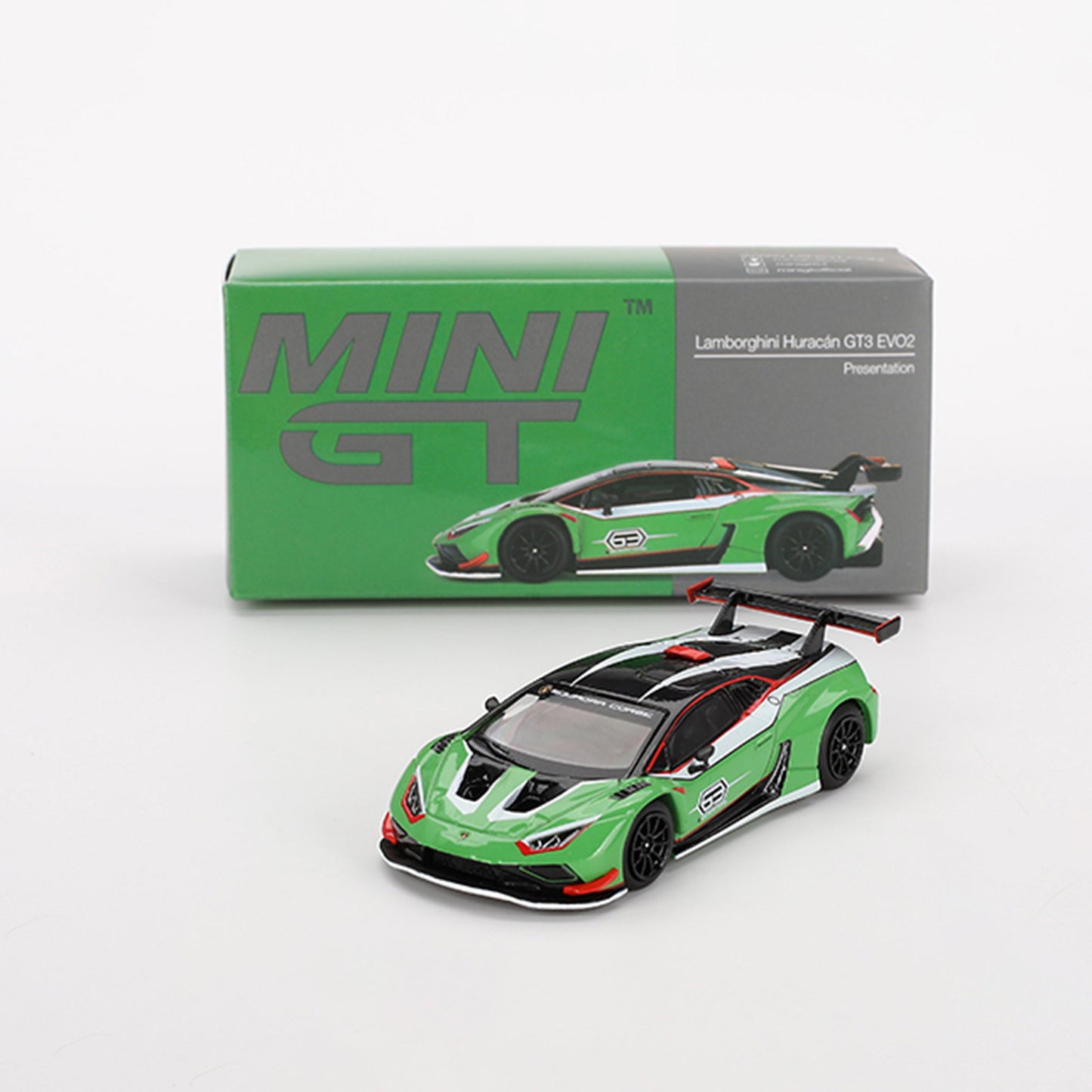 Green 2018 Lamborghini Huracan diecast model product image