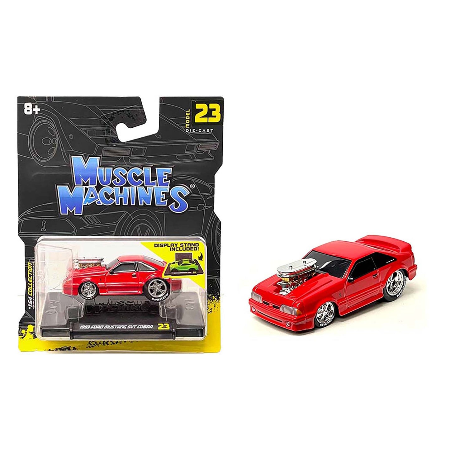 Red 1993 Ford Mustang SVT Cobra diecast model product image