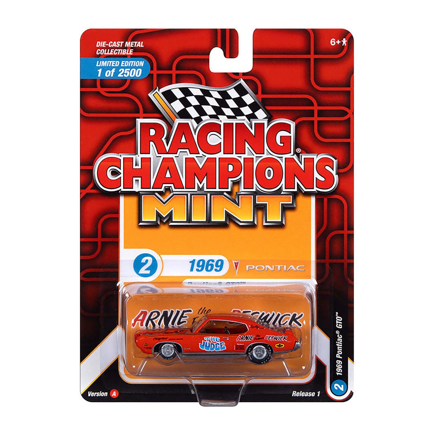 Orange 1969 Pontiac GTO diecast model product image