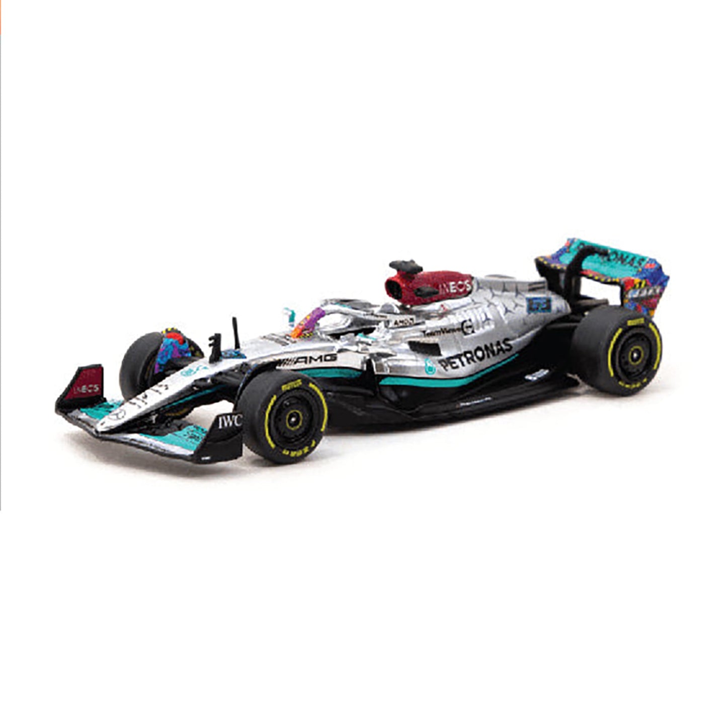Silver 2022 Mercedes-AMG F1 W13 diecast model product image