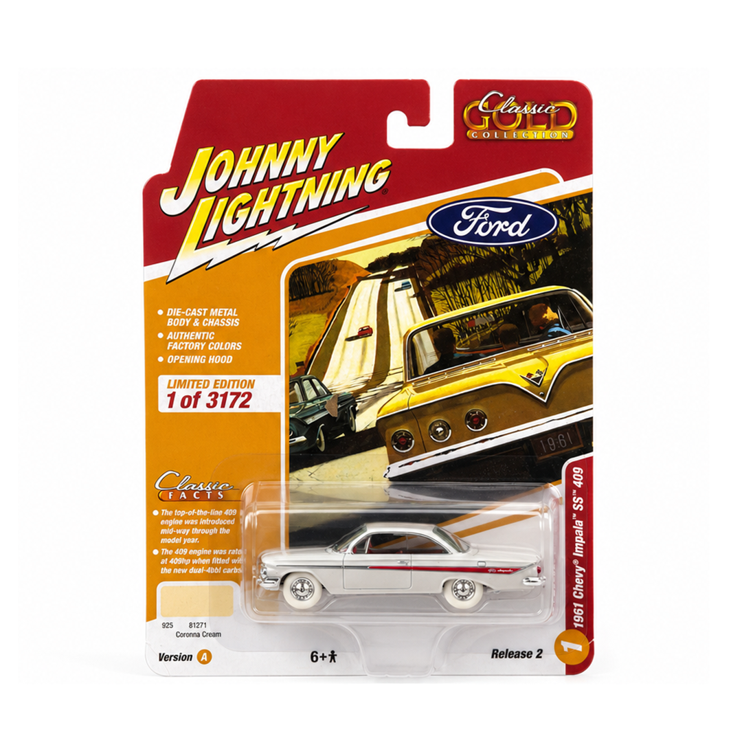 Cream 1961 Chevrolet Impala SS Chase Car diecast model product image