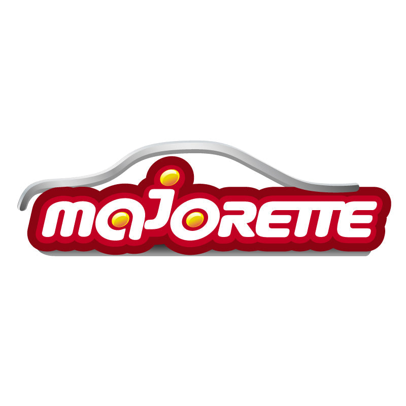 Majorette logo, featuring a red and white design with a swooping underline.