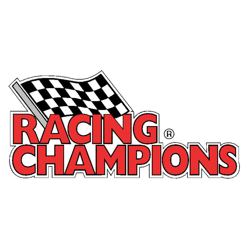 Racing Champions logo, featuring a checkered flag pattern above red text.