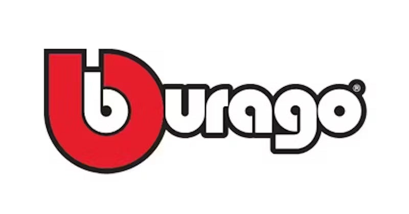 Bburago logo in bold red text with a stylized 'B' followed by lowercase letters, framed by a black outline.