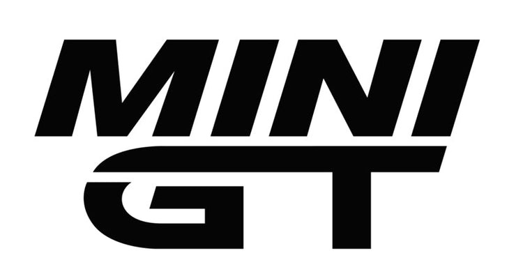 Mini GT logo with bold black text and a stylized 'GT' below the word 'Mini' in a sleek font.