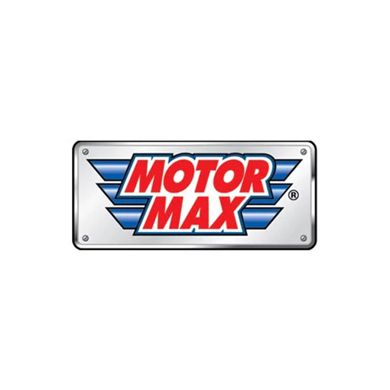 Motor Max logo, with blue and red stylized text inside a silver frame.