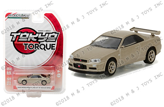 Champagne Greenlight Collectibles 2001 Nissan GT-R (R34)