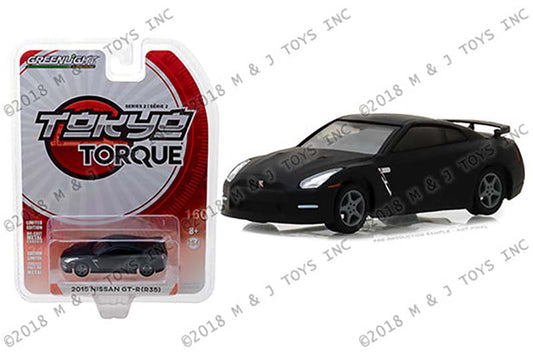 Matte Black Greenlight Collectibles 2015 Nissan Skyline GT-R (R35)