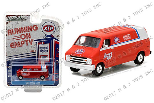 Red Greenlight Collectibles 1976 Dodge B-100 (STP)