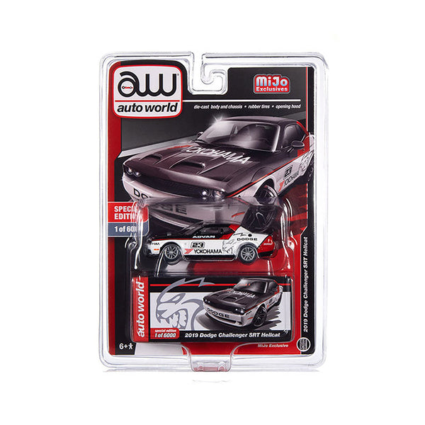 Dodge Challenger 4台セット エヴァ ADVAN マジョレット 2019 Dodge Challenger SRT Hellcat (Advan Yokohama) Diecast Model