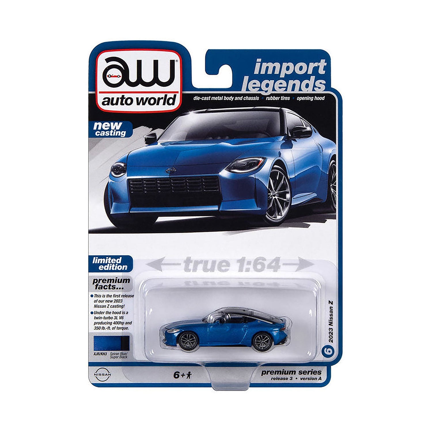 Blue 2023 Nissan Z diecast model product image