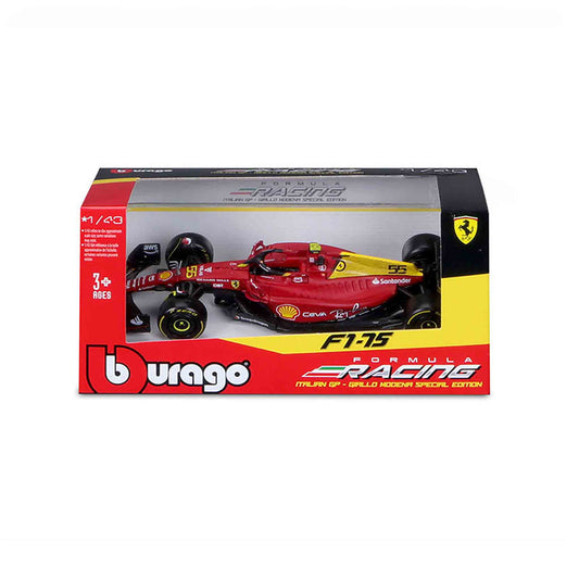 Bburago 1:43 Ferrari #55 C. Saintz - Italian GP – Giallo Modena Special Edition