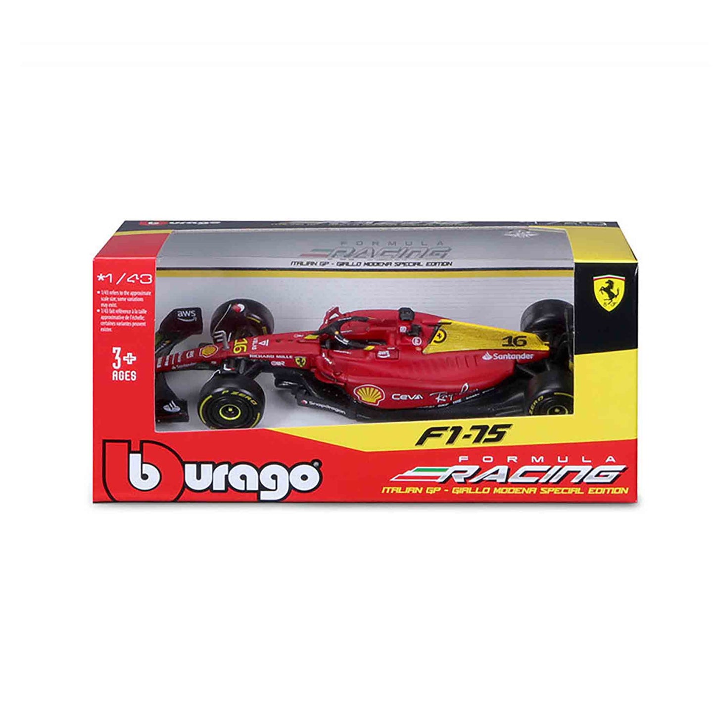 Bburago 1:43 2022 Ferrari #16 C. Leclerc – Italian GP