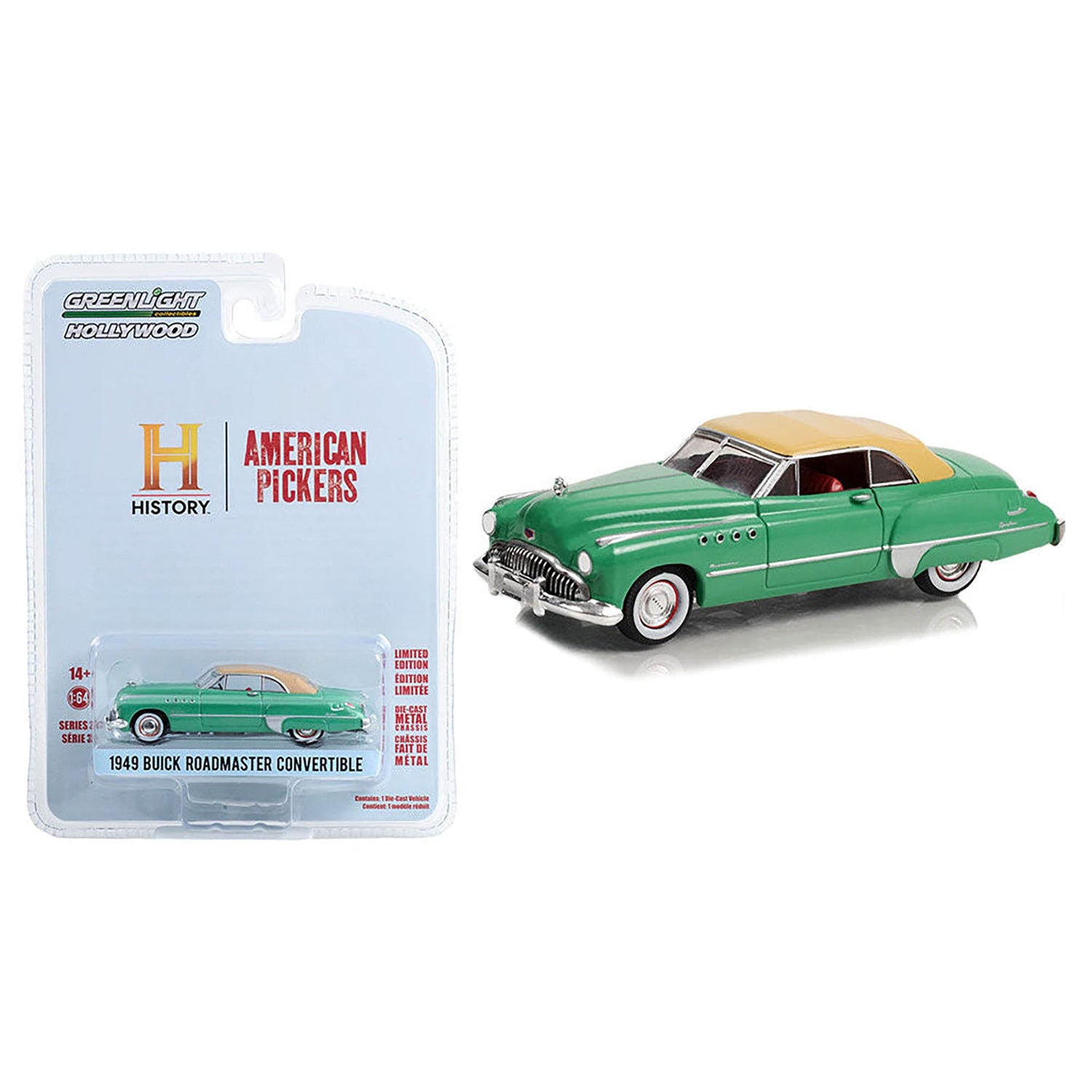 Green 1949 Buick Roadmaster diecast model product image