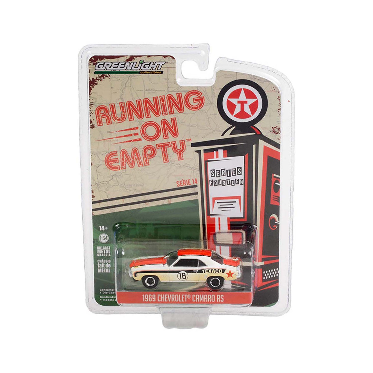 White 1969 Chevrolet Camaro RS diecast model product image