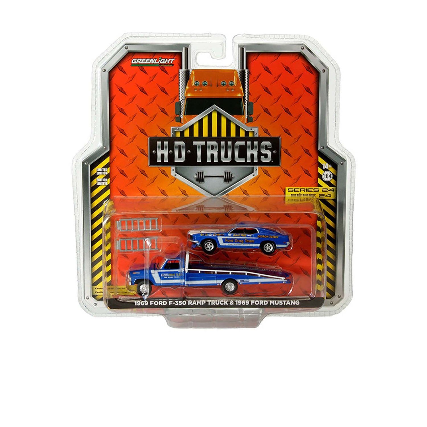 Blue 1969 Ford F-350 diecast model product image