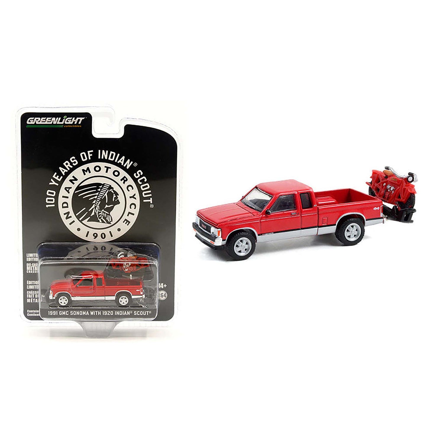 Red 1991 GMC Sonoma diecast model product image