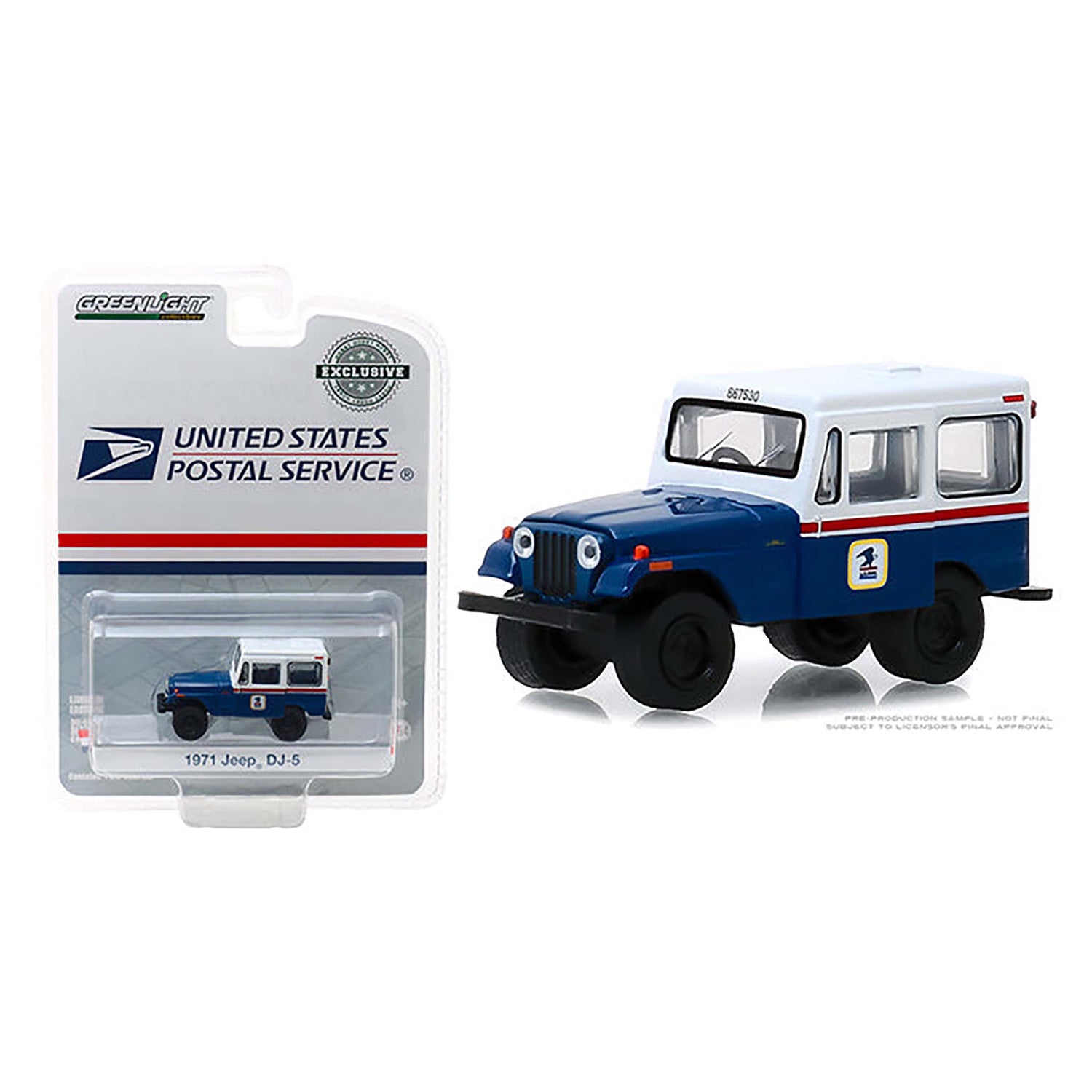 Blue 1971 Jeep DJ-5 diecast model product image