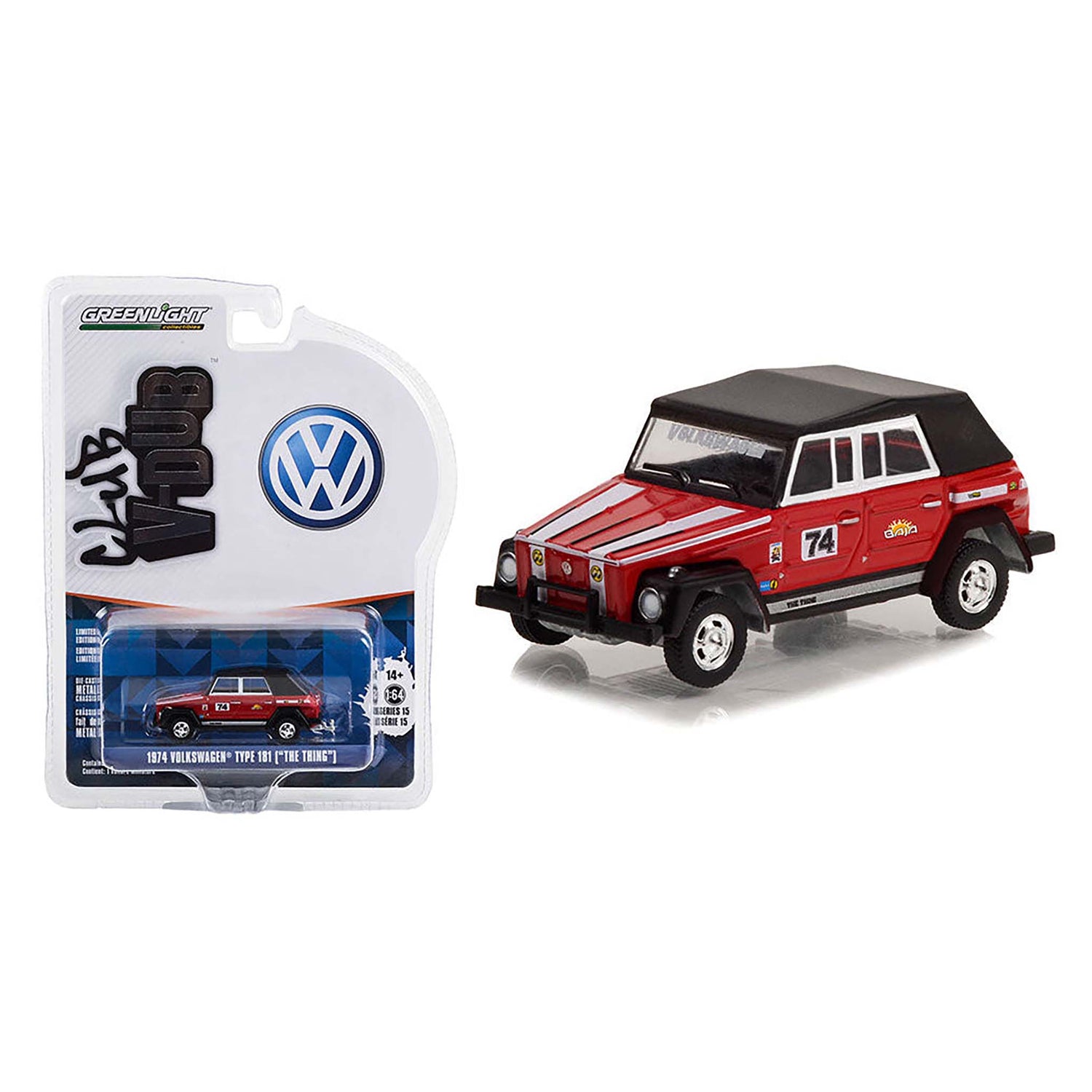 Red 1974 Volkswagen Thing diecast model product image