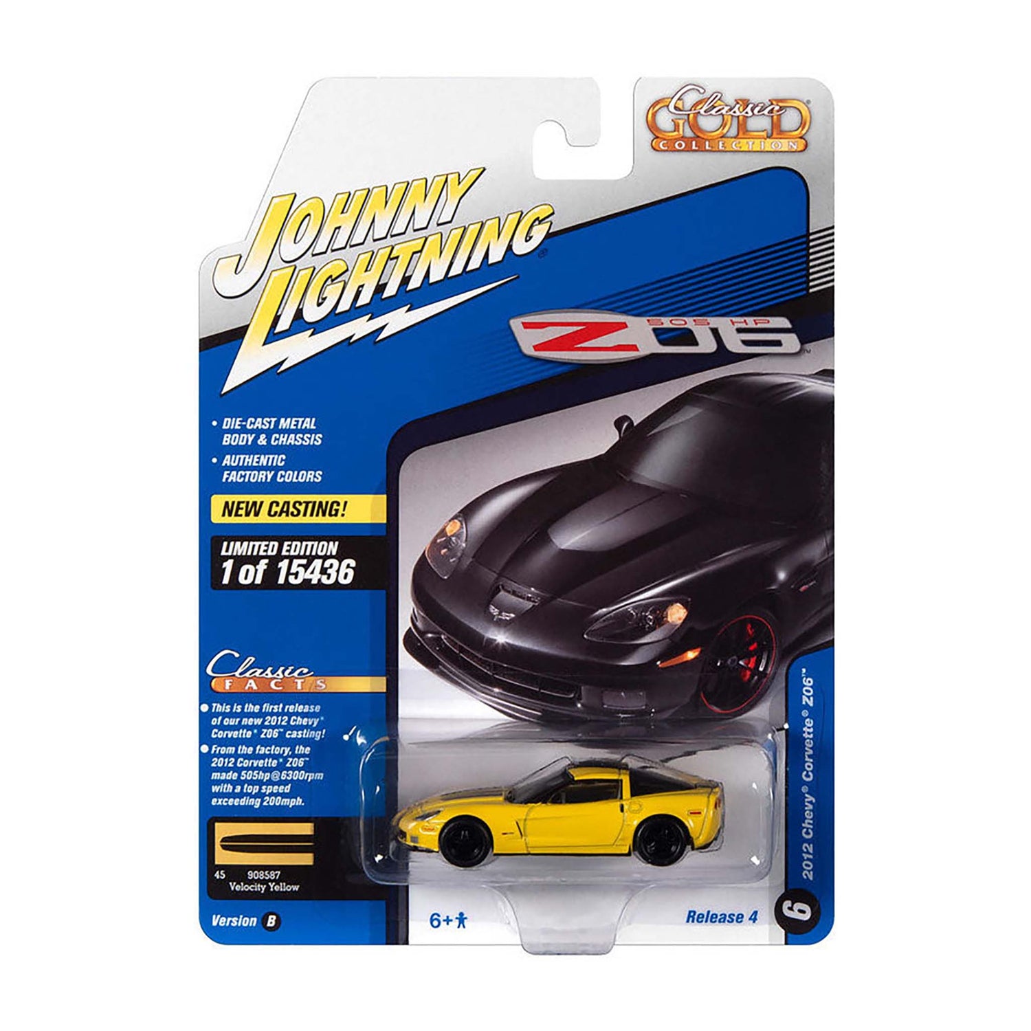 Yellow 2012 Chevrolet Corvette Z06 diecast model product image