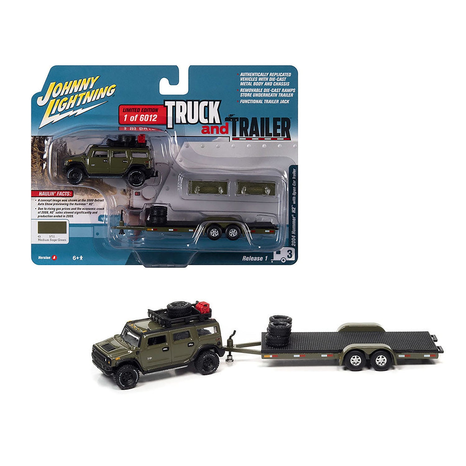 Green Hummer H2 diecast model product image