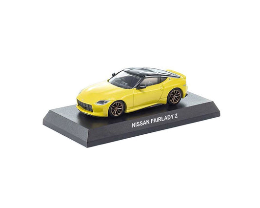 Kyosho 1:64 Mini Car & Book Nissan Fairlady Z Limited Edition – Yellow