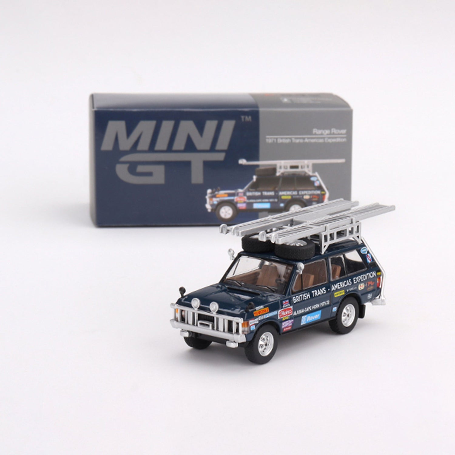 Blue 1971 Land Rover Range Rover diecast model product image