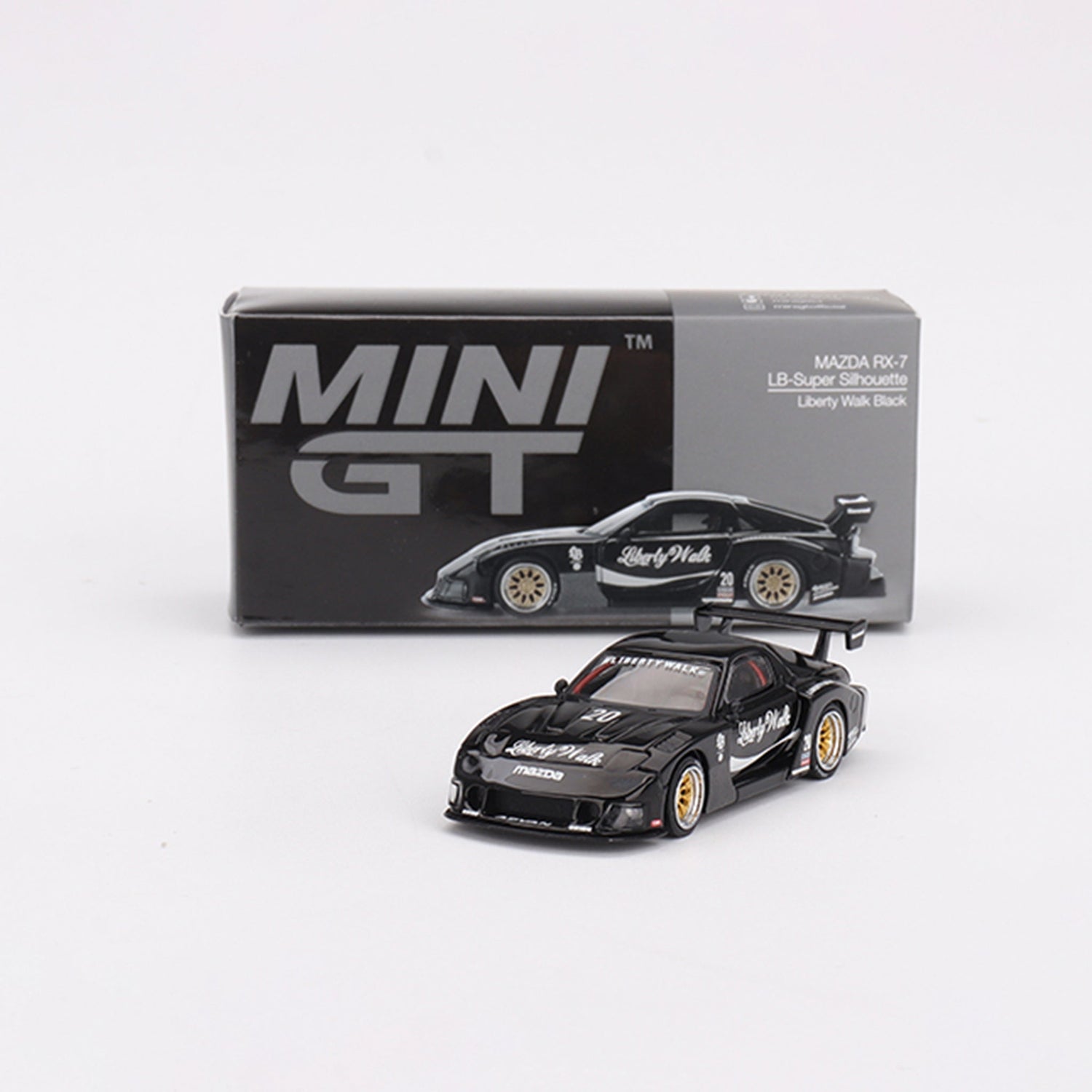 Black Mazda RX-7 diecast model product image