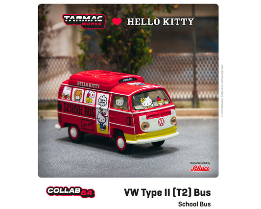 Red Tarmac Works Volkswagen Type II Bus (Hello Kitty)