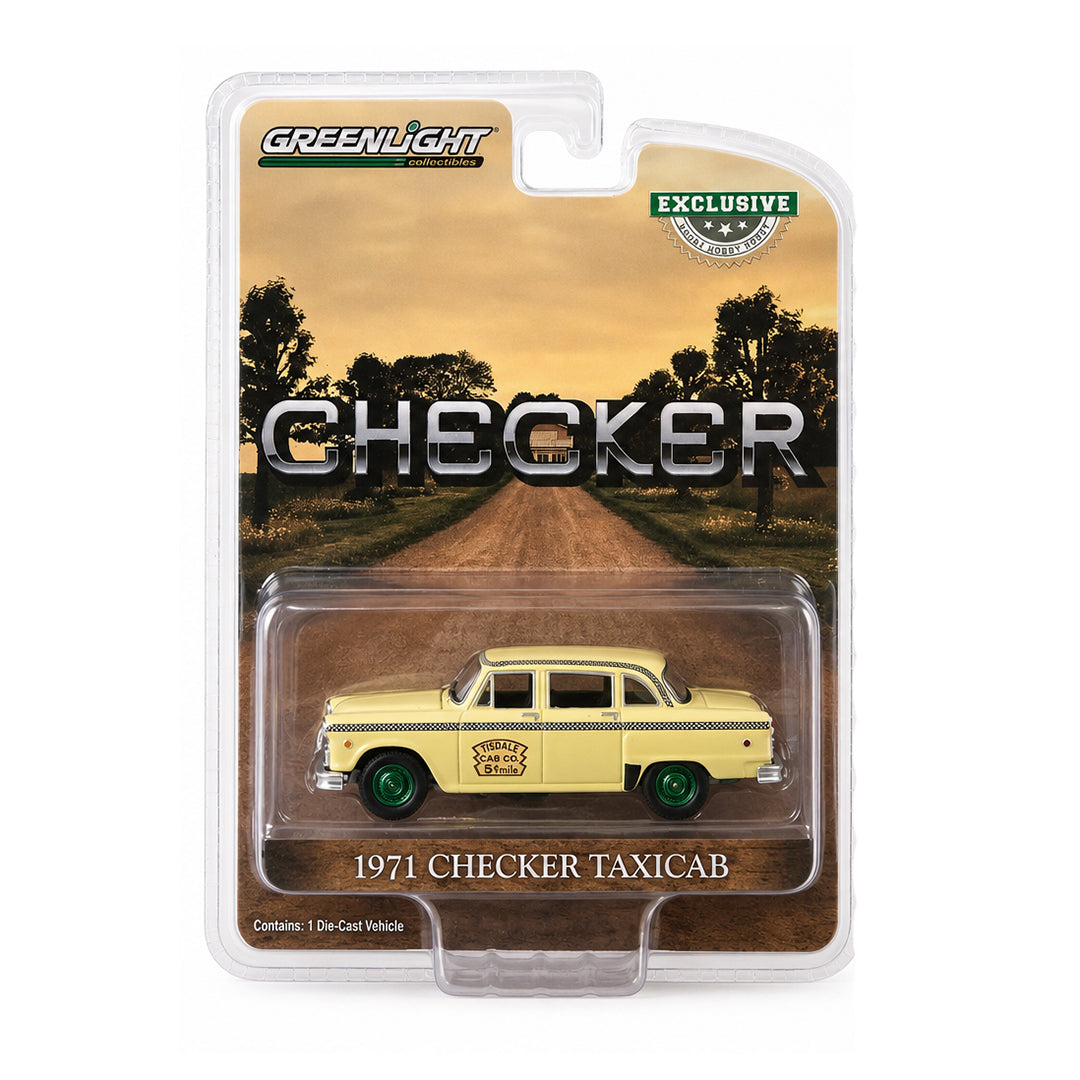 Cream 1971 Checker Taxicab Chase Car diecast model product image