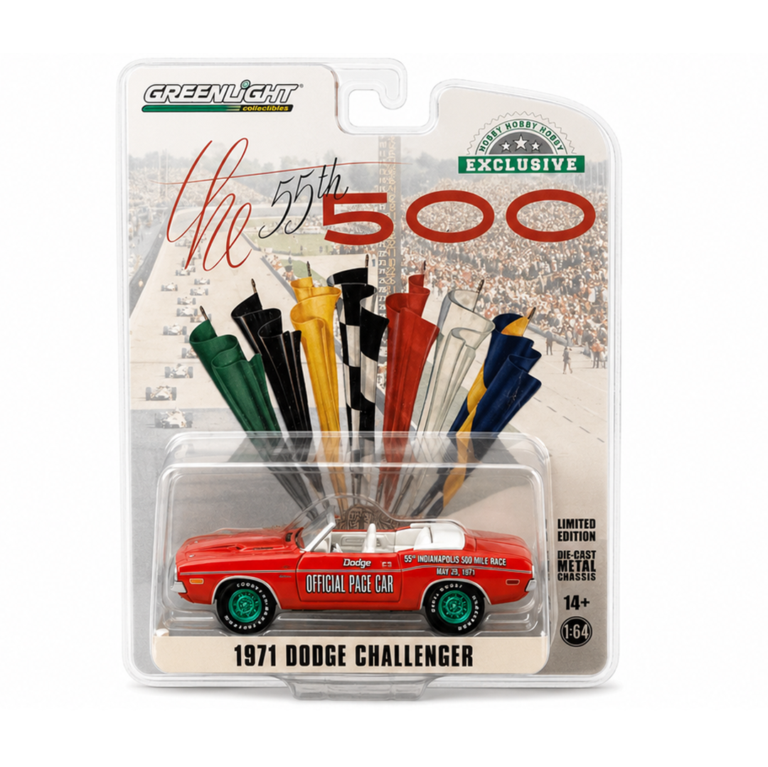 Red 1971 Dodge Challenger Chase Car diecast model product image