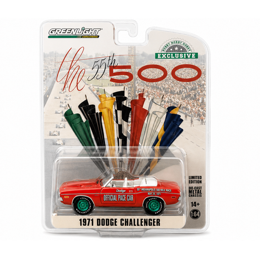 Red 1971 Dodge Challenger Chase Car diecast model product image