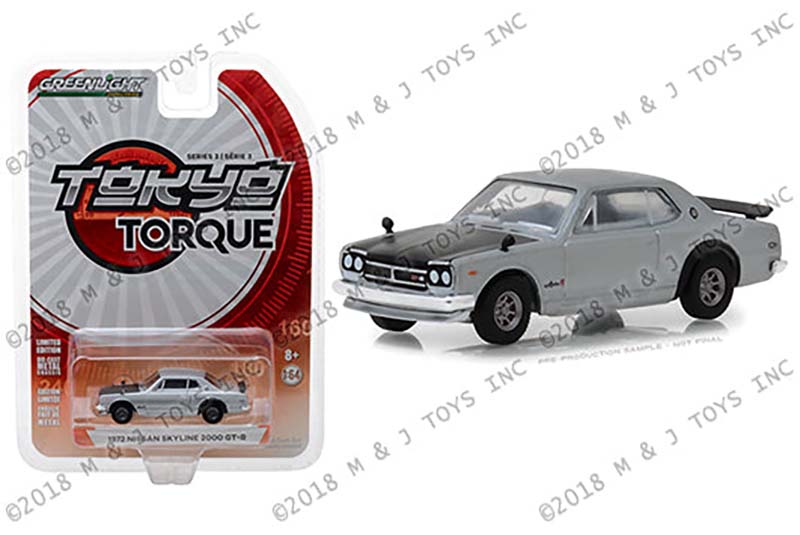 Silver Greenlight Collectibles 1972 Nissan Skyline 2000 GT-R