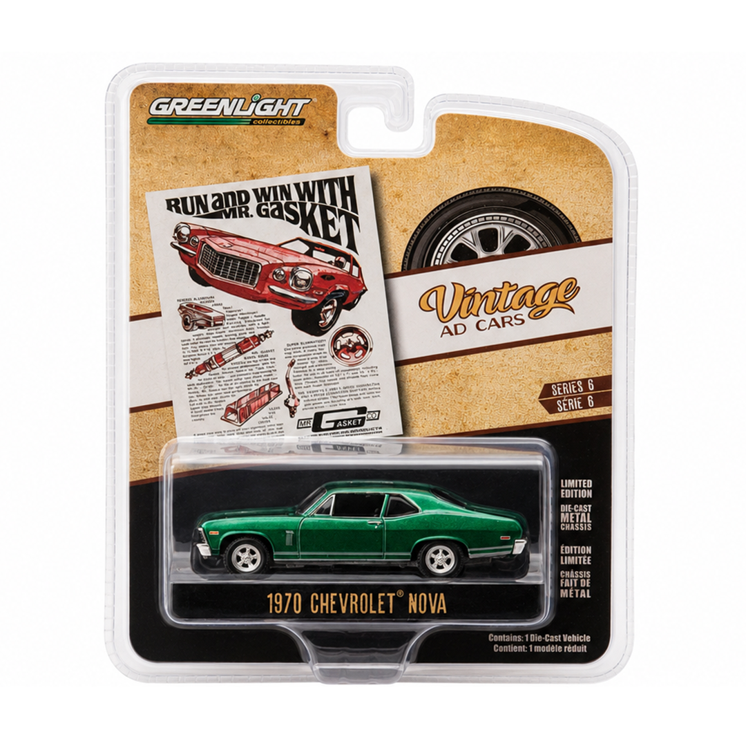 Red 1970 Chevrolet Nova Chase Car diecast model product image