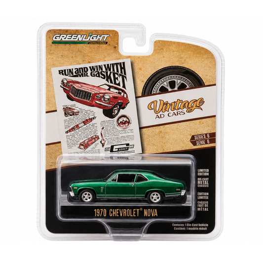 Red 1970 Chevrolet Nova Chase Car diecast model product image