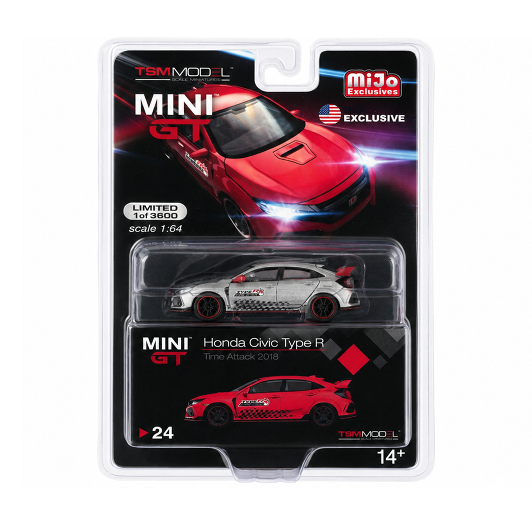Red 2017 Honda Civic Chase Car diecast model product image
